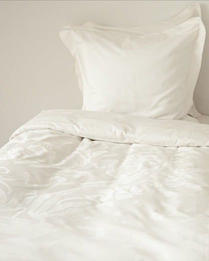 FOUNTAIN BLOSSOM DUVET COVER WHITE CHALK