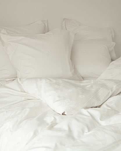 FOUNTAIN BLOSSOM DUVET COVER WHITE CHALK