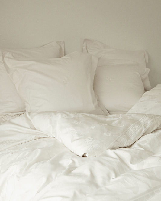 FOUNTAIN BLOSSOM DUVET COVER WHITE CHALK