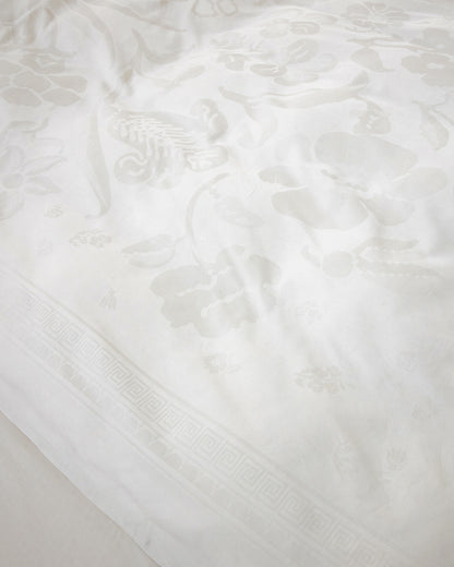 FOUNTAIN BLOSSOM DUVET COVER WHITE CHALK