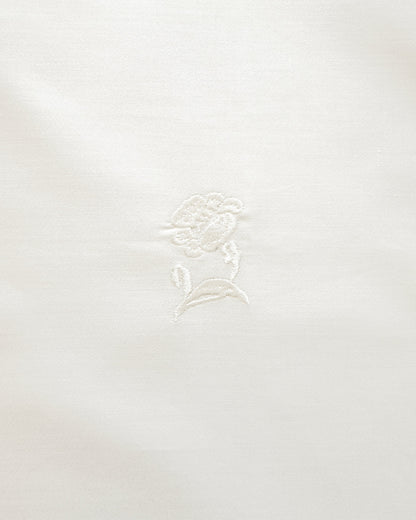 FOUNTAIN BLOSSOM PILLOW CASE WHITE CHALK