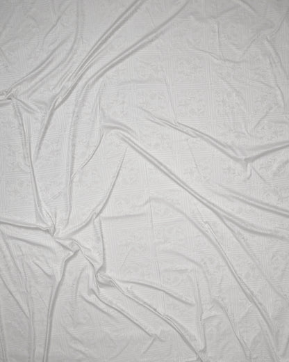 Textured gray fabric with folds