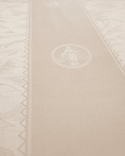 YDUNS LACE FLAT SHEET ANTIQUE IVORY