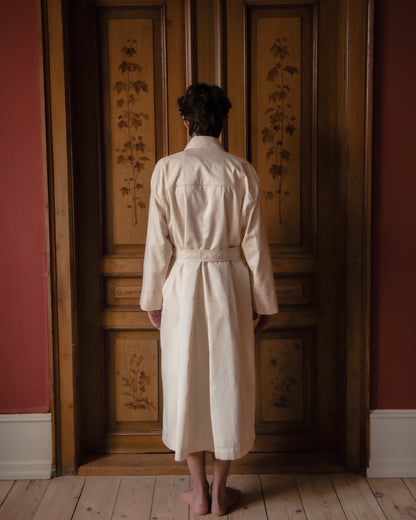 YDUNS LACE HOUSE ROBE ANTIQUE IVORY