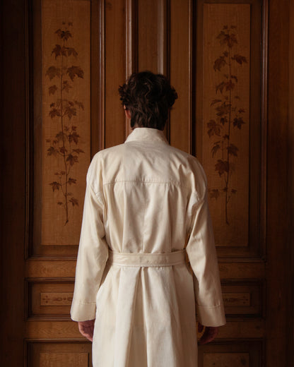 YDUNS LACE HOUSE ROBE ANTIQUE IVORY