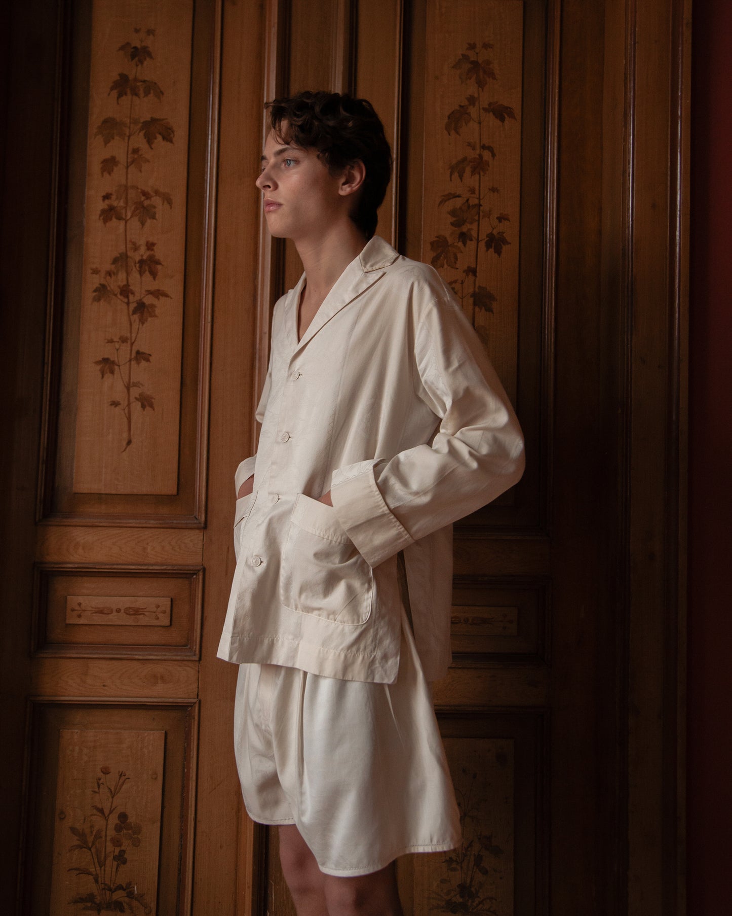 YDUNS LACE CLASSIC BOXER ANTIQUE IVORY