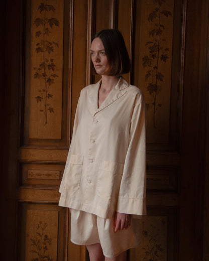 YDUNS LACE HOUSE SHIRT ANTIQUE IVORY