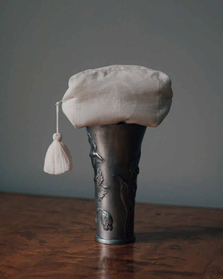 YDUNS LACE POUCH GRANDE ANTIQUE IVORY