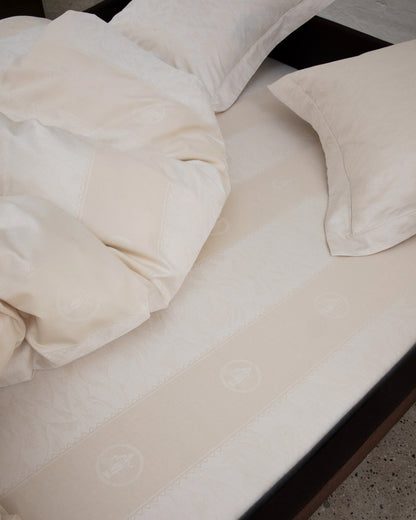 YDUNS LACE FLAT SHEET ANTIQUE IVORY